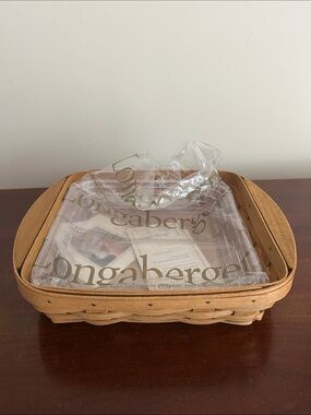 Longaberger brownie basket with hard plastic protector